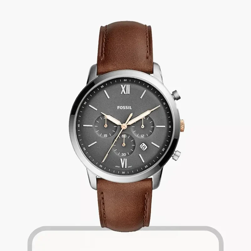 Fossil Neutra Chronograph Light Brown Leather Men's Watch | FS5408